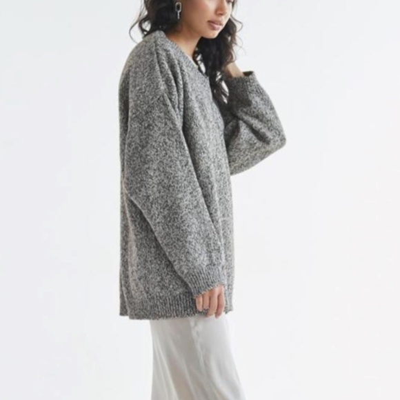 BASERANGE Rare Beasley Cotton V-Neck Pullover Sweater in Natural Ivory Size M/L - Picture 1 of 16